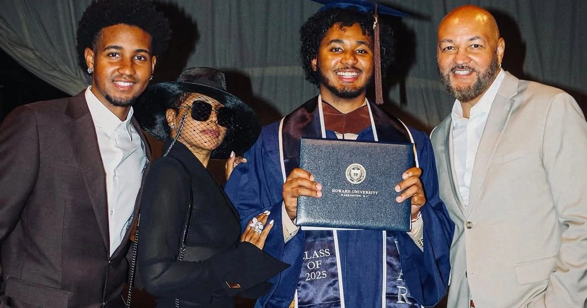 toni braxton dress at graduation Toni Braxton Criticized on Social Media for Outfit at Son's Howard  University Graduation [Photos + Video]