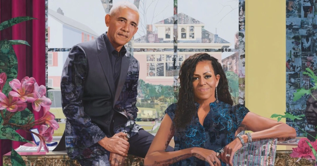 Die Obamas enthüllen ihr erstes gemeinsames Porträt von Njideka Akunyili ...