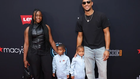 A Family Affair: NY Fashion Week Style With Knicks Star Josh Hart, Wife Shannon And Sons Haze And Hendrix (Photo by JP Yim/Getty Images for Rookie Kids Runway on Broadway)