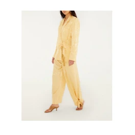 Farm Rio beige hem ties pockets pants