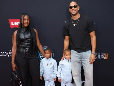 A Family Affair: NY Fashion Week Style With Knicks Star Josh Hart, Wife Shannon And Sons Haze And Hendrix (Photo by JP Yim/Getty Images for Rookie Kids Runway on Broadway)