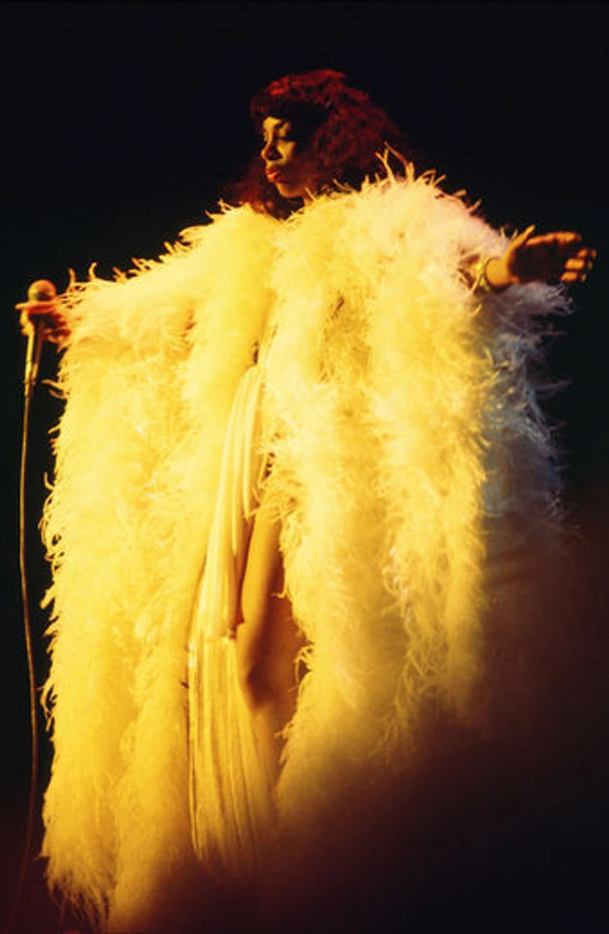 donna summer gold dress Fashion Flashback: Rachel Allan Dresses