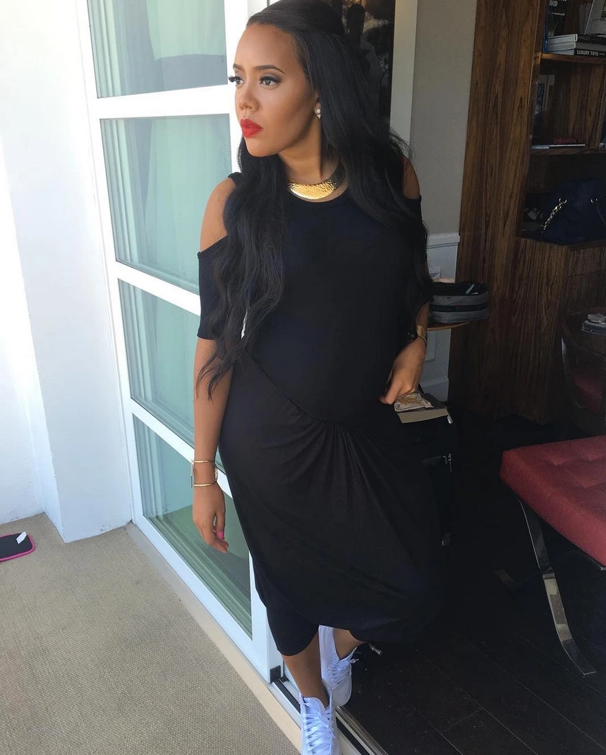 angela simmons black dress Wardrobe Query: Angela Simmons's Instagram H&M Black Chiffon Maxi Dress