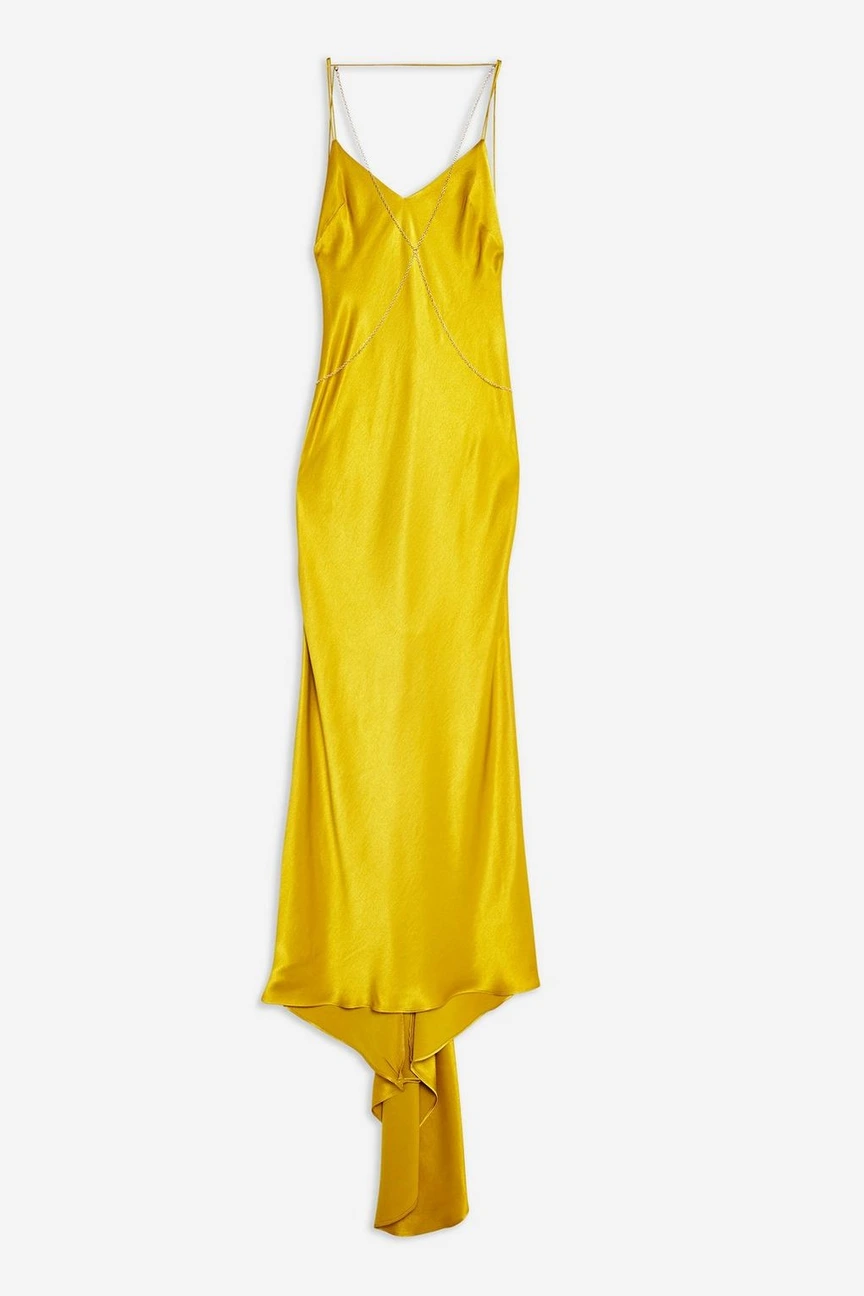 topshop yellow satin dress Topshop - Maxi Dress - Women - Viscose - 12 US