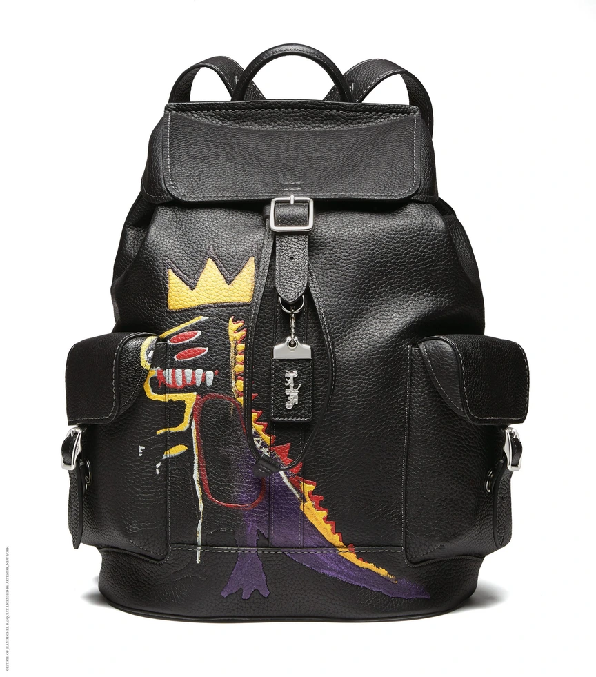 basquiat leather backpack OFFICIAL UNTITLED (FALLEN ANGEL) 1981 WING (DLXV) Michel Basquiat is widely considered one of the most important artists of the 20th century OFFICIAL BASQUIAT THE LEGEND 1982