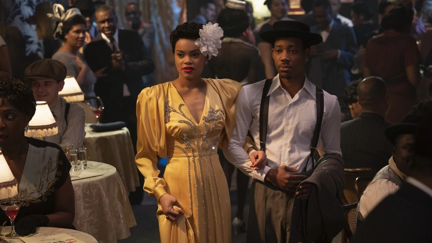 billie holiday white dress andra day Andra Day Reveals the "Trauma" She Channeled to Play Billie Holiday
