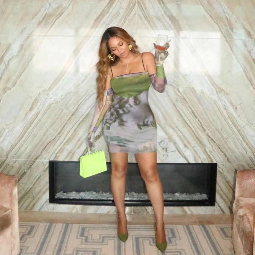 Beyoncé Sizzles In Lime Green Mini Dress In Latest Instagram Post