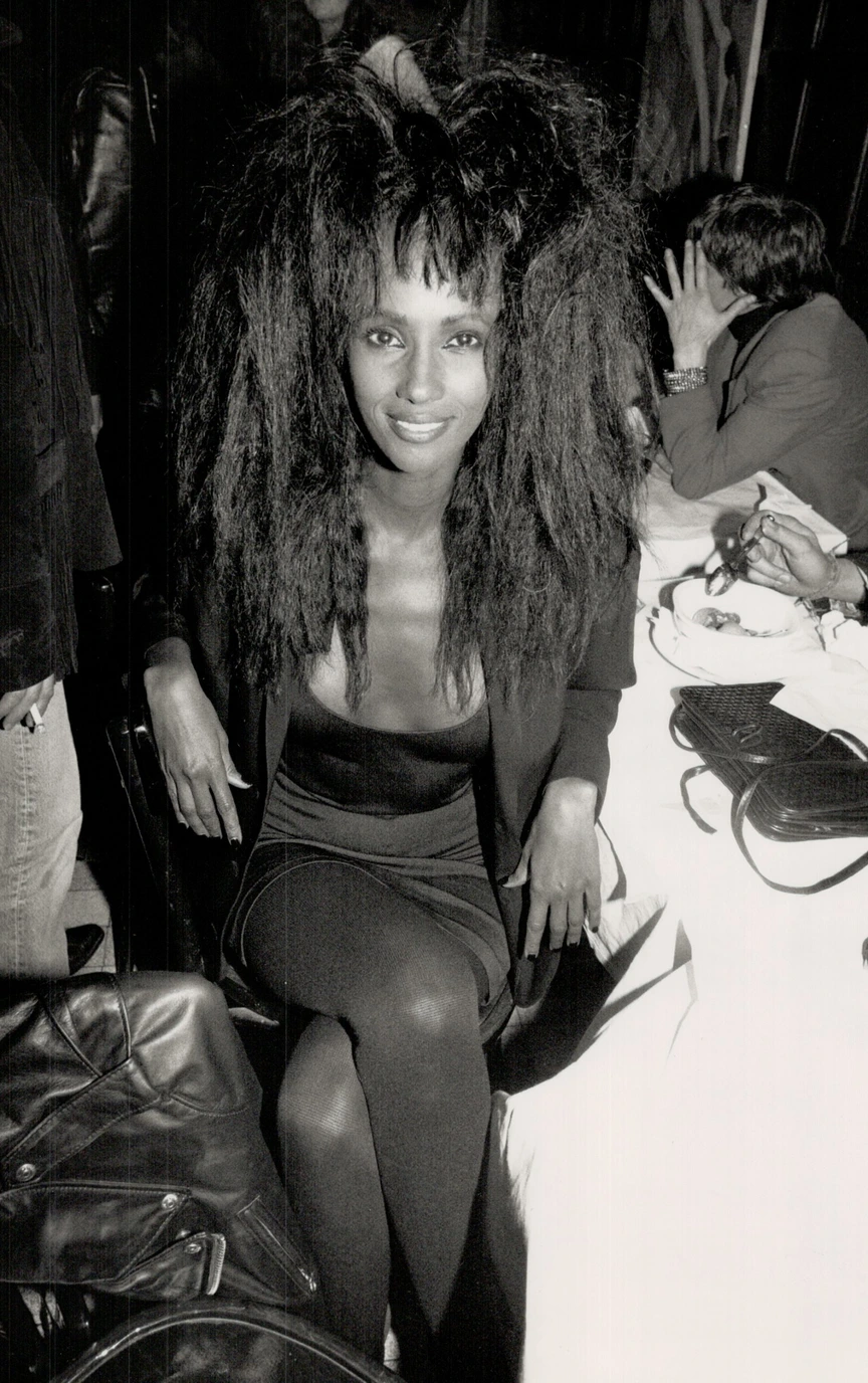  Kenyanborn model Iman; 32; is a favorite in Paris.