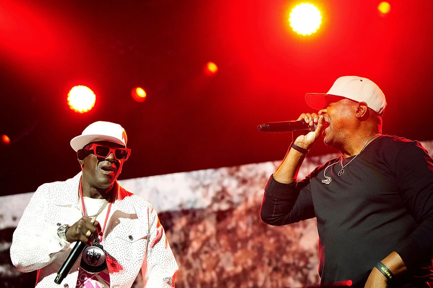 Flavor Flav and Chuck D of Public Enemy.