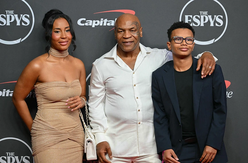 Mike Tyson and Wife Lakiha Spicer (With Son Morocco)
