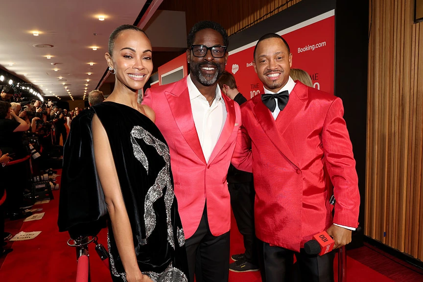 Zoe Saldana, Sterling K. Brown and Terrence J