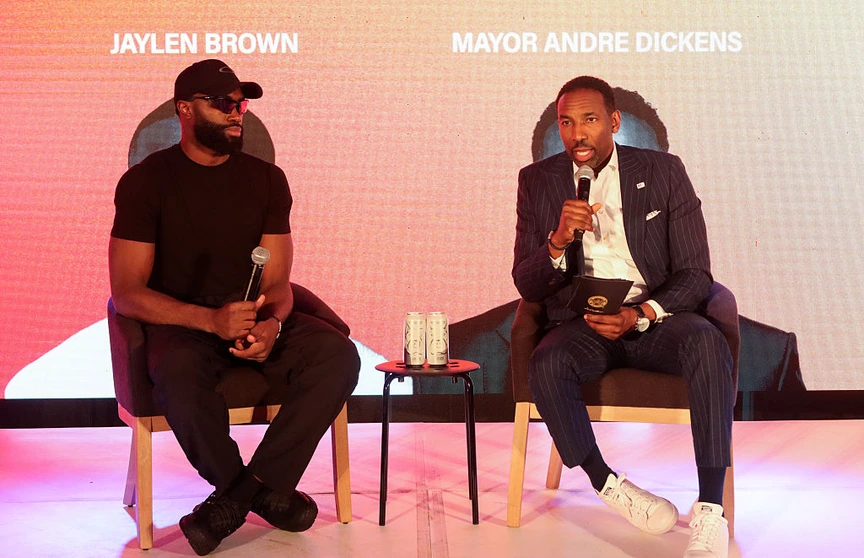 Jaylen Brown and Atlanta Mayor Andre Dickens