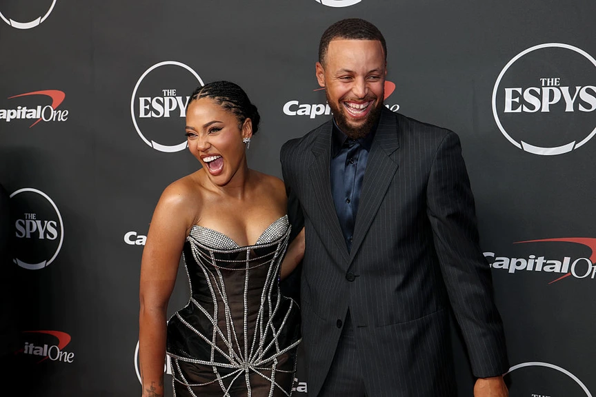 Ayesha Curry and Stephen Curry attend the 2026 ESPY Awards.