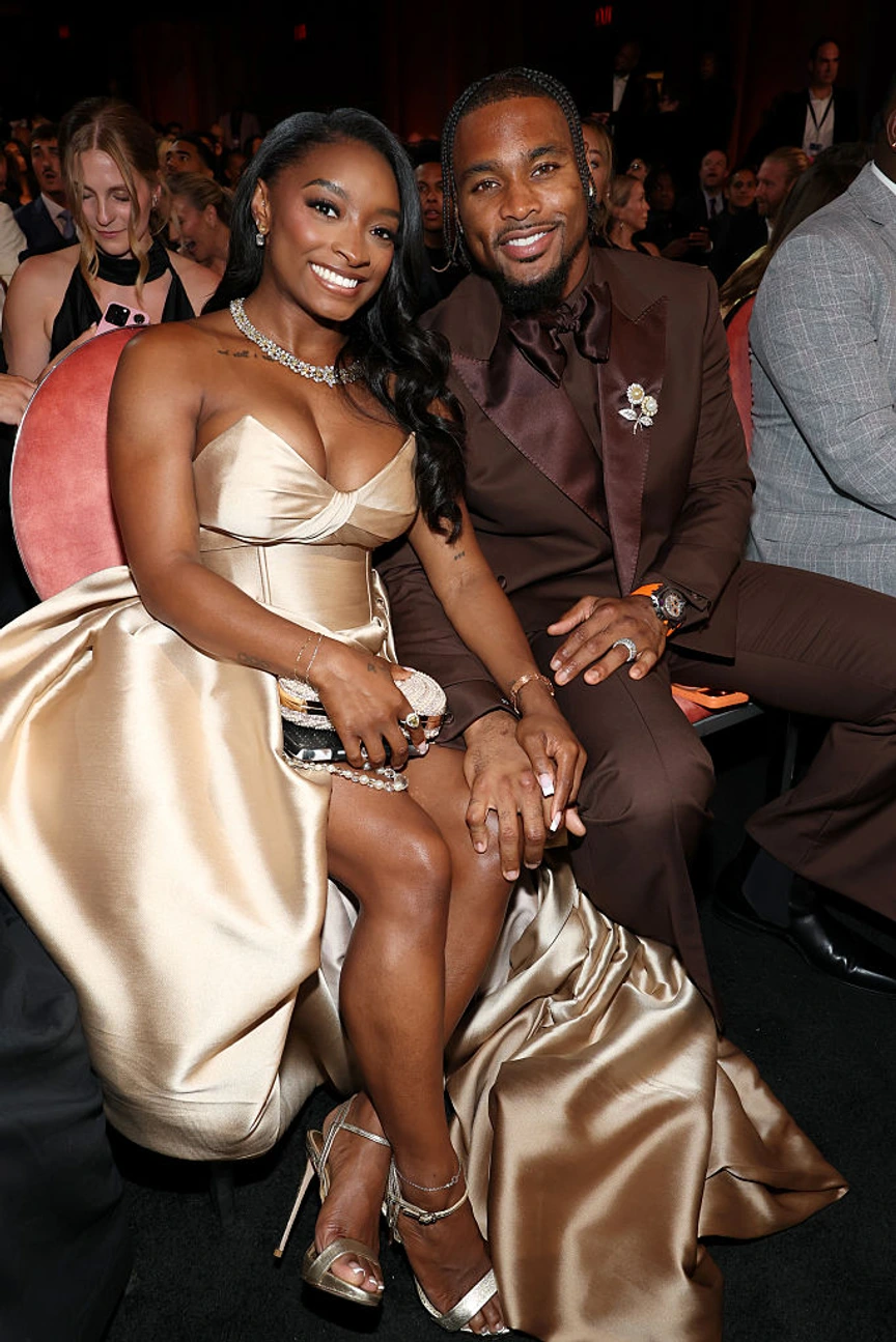 Simone Biles and Jonathan Owens