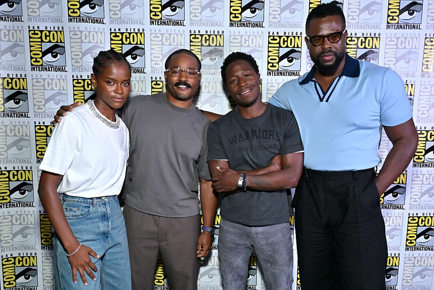 Letitia Wright, Ryan Coogler, David Jonsson and Winston Duke