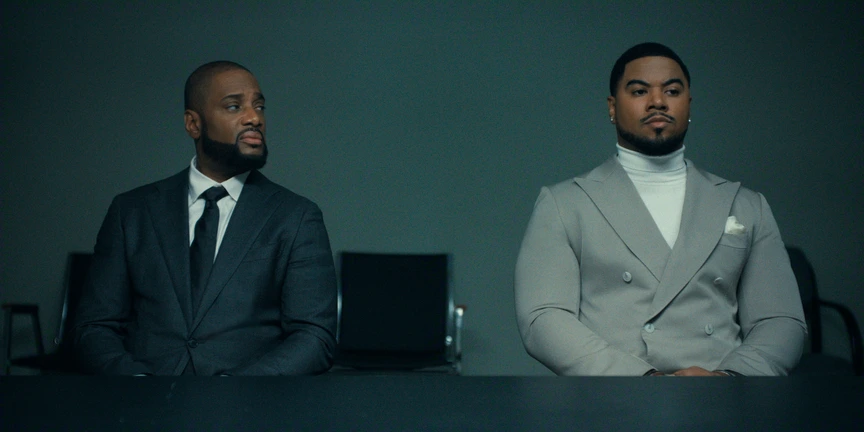 Charles Malik Whitfield as Jules, left, and Julian Horton as Roy