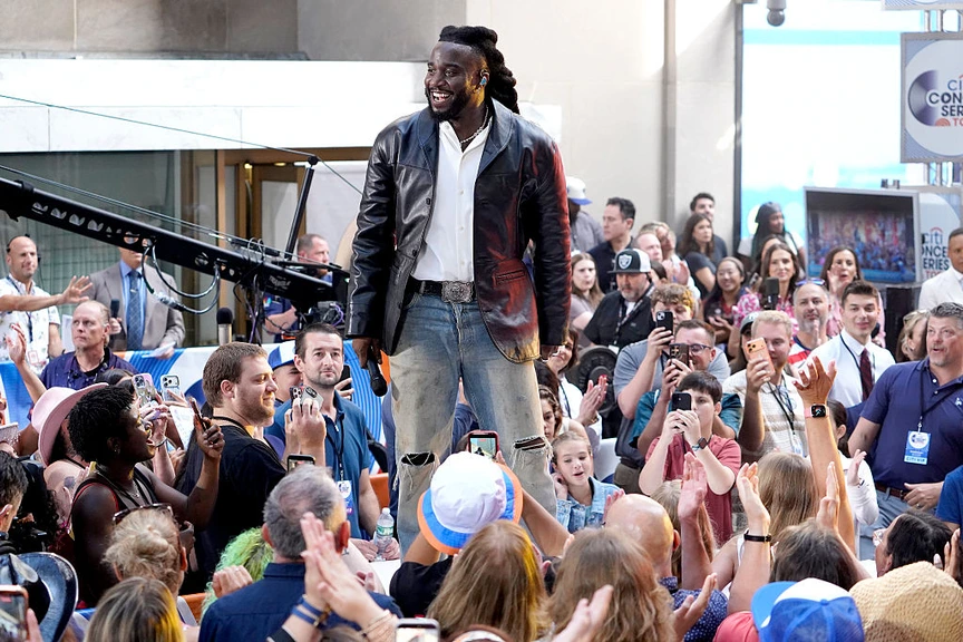 Shaboozey performs on NBC's 