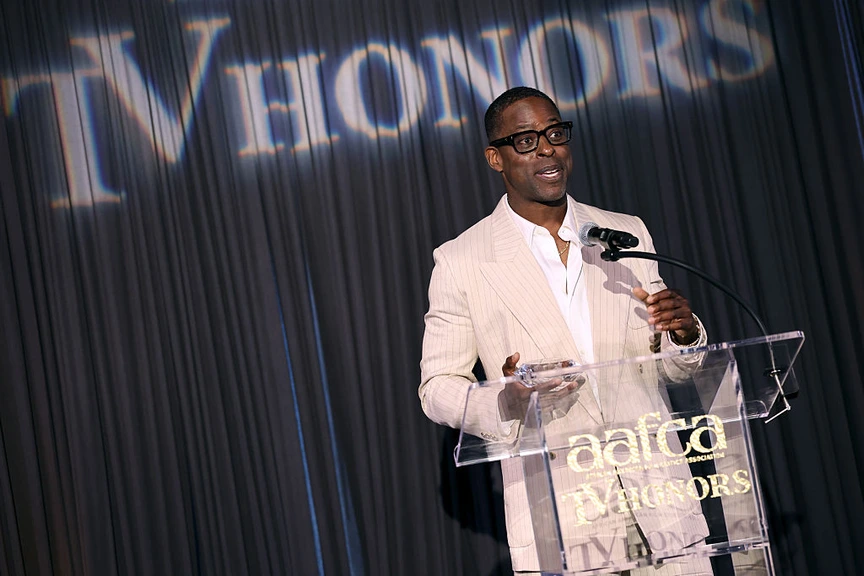 Sterling K. Brown accepts the Best Actor award for 