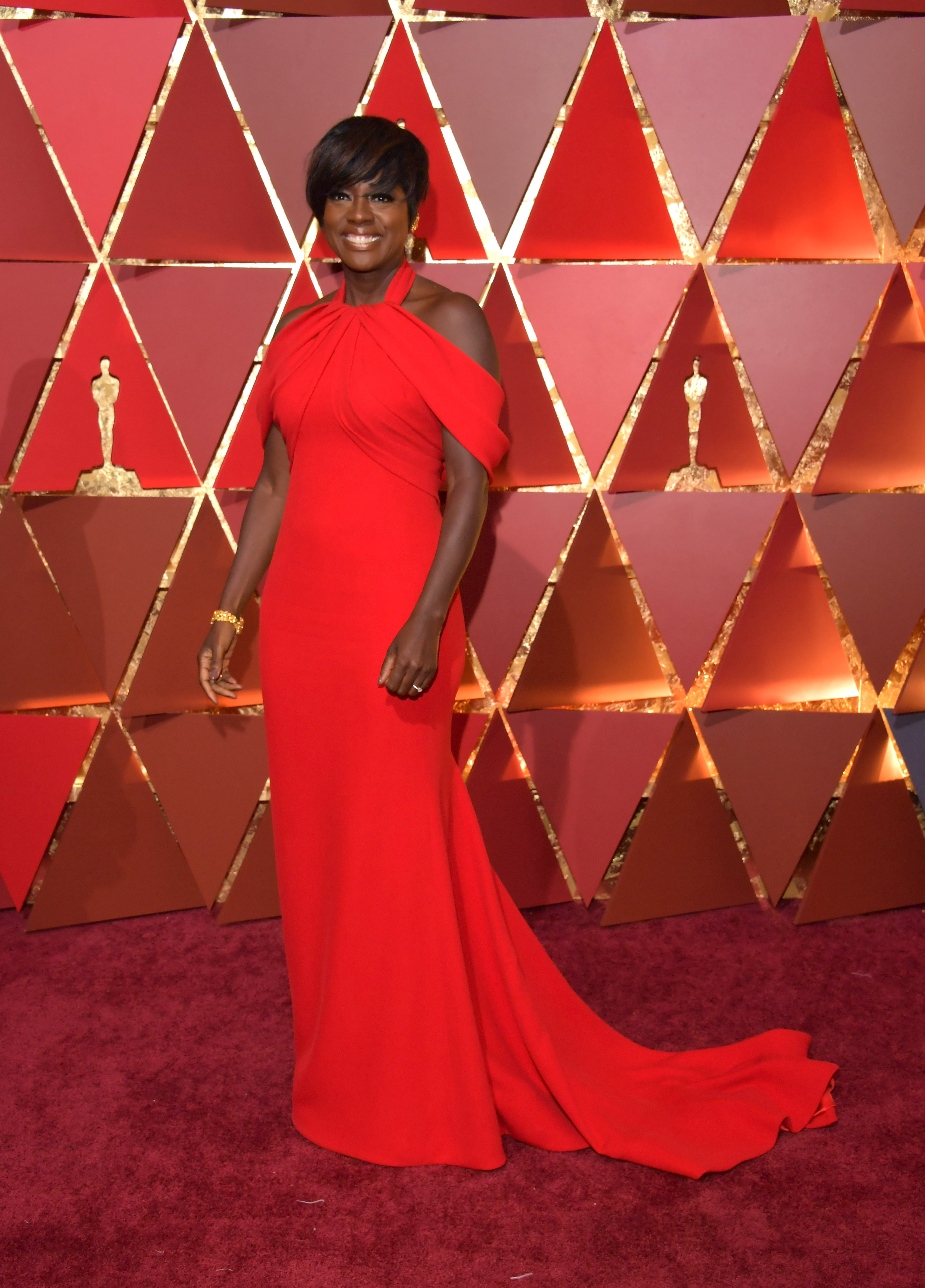 viola davis oscar 2017 dress designer Viola Davis' Fierce Red Carpet Fashion