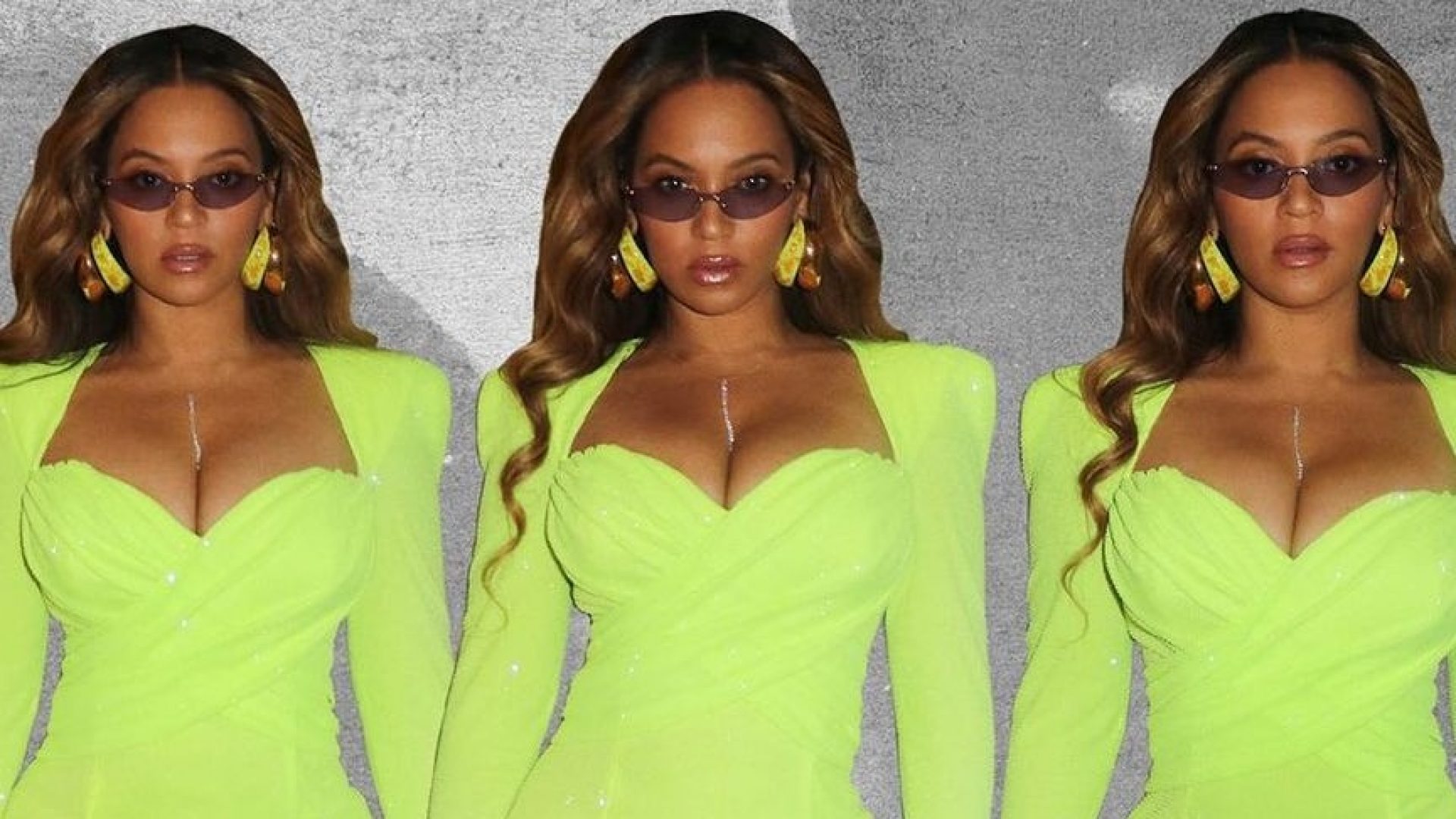 beyonce lime green dress Beyoncé Sizzles In Lime Green Mini Dress In Latest Instagram Post