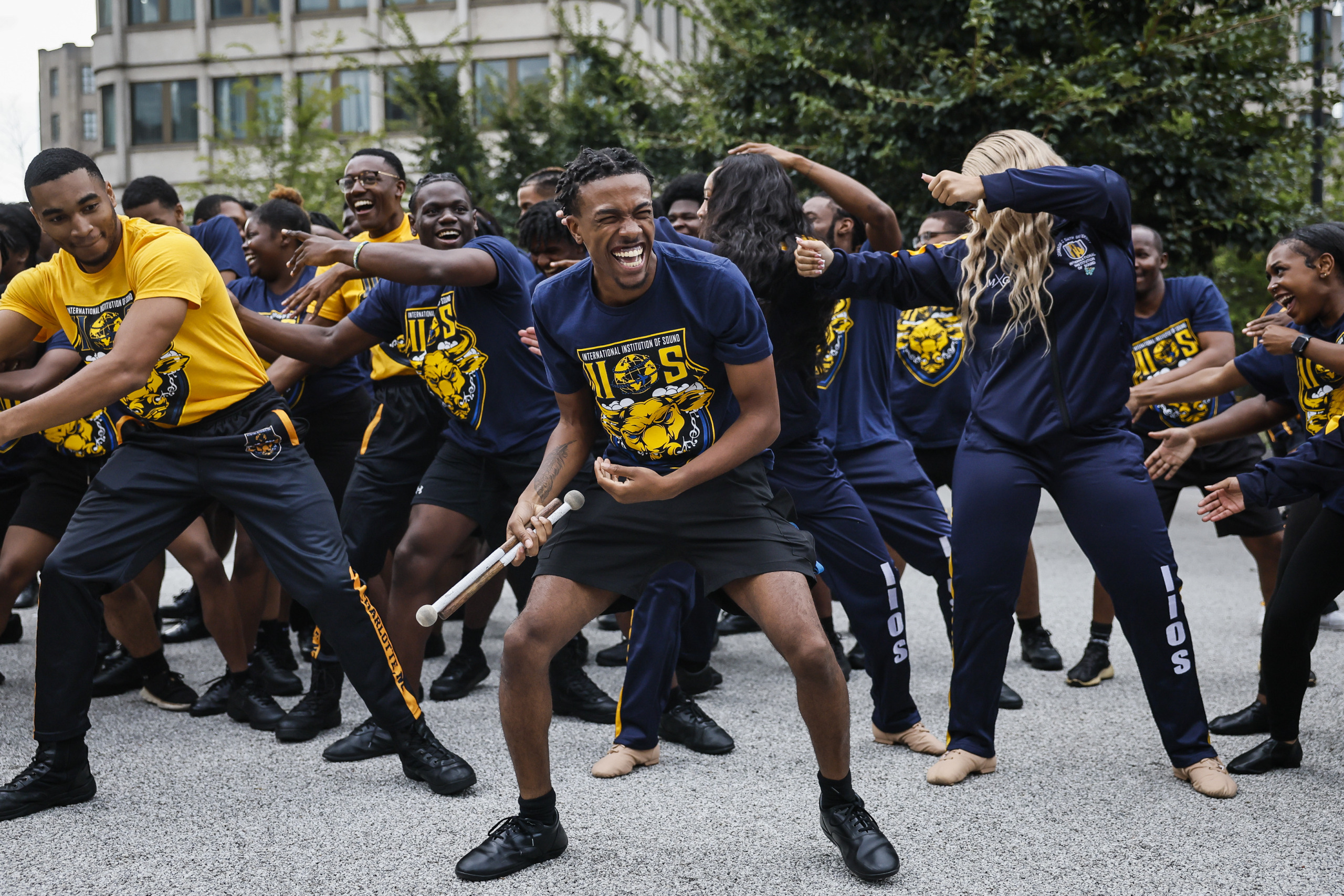 Johnson C. SMith students at a 2025 pep rally. (Photo by Erin Clark/The Boston Globe via Getty Images)