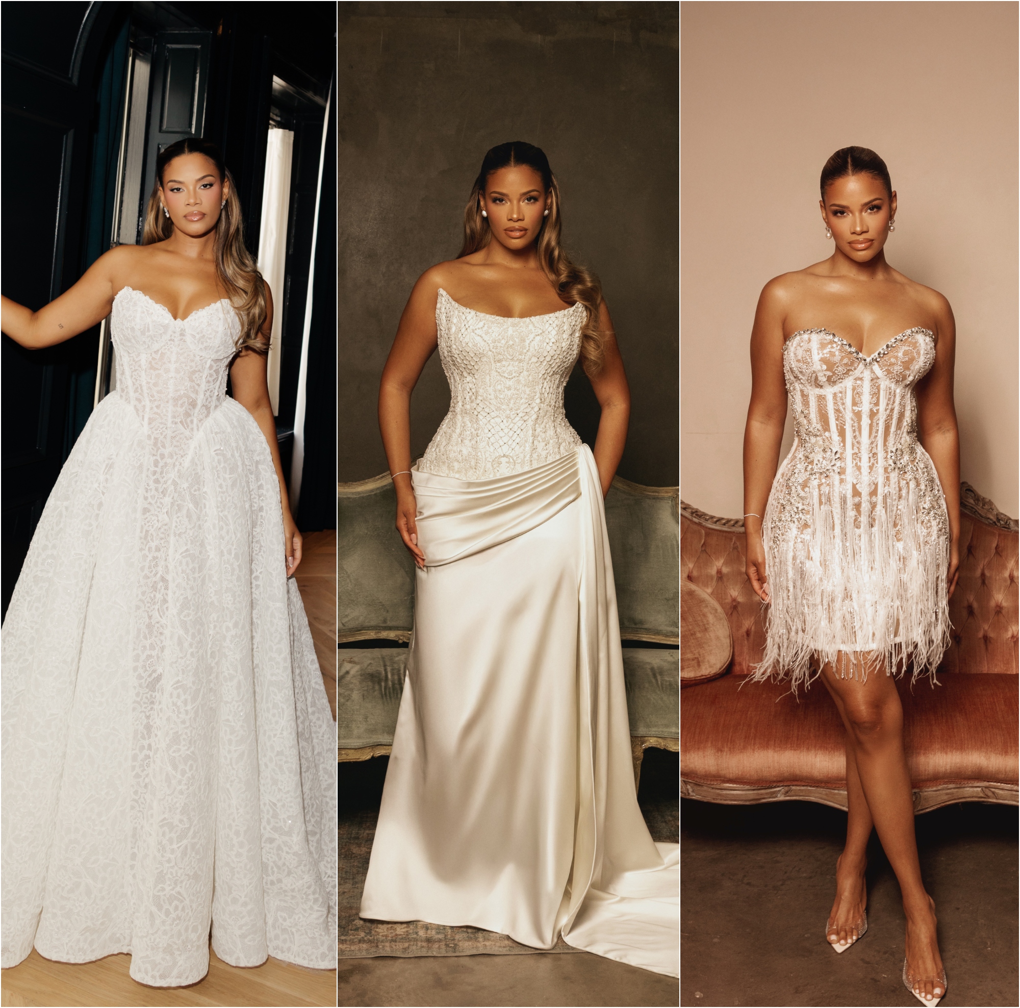 Exclusive: Kamie Crawford Makes A Convincing Case For Three Wedding Day Looks