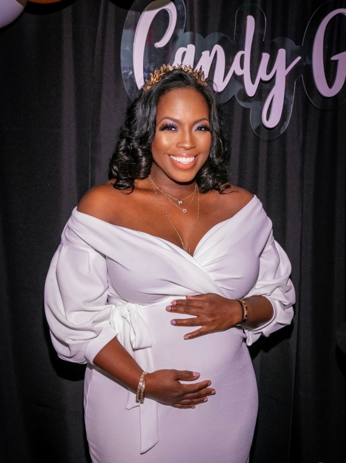 Whitney at her 'New Edition' themed baby shower while pregnant with Gavin. (Photo courtesy of Whitney-Gayle Benta)