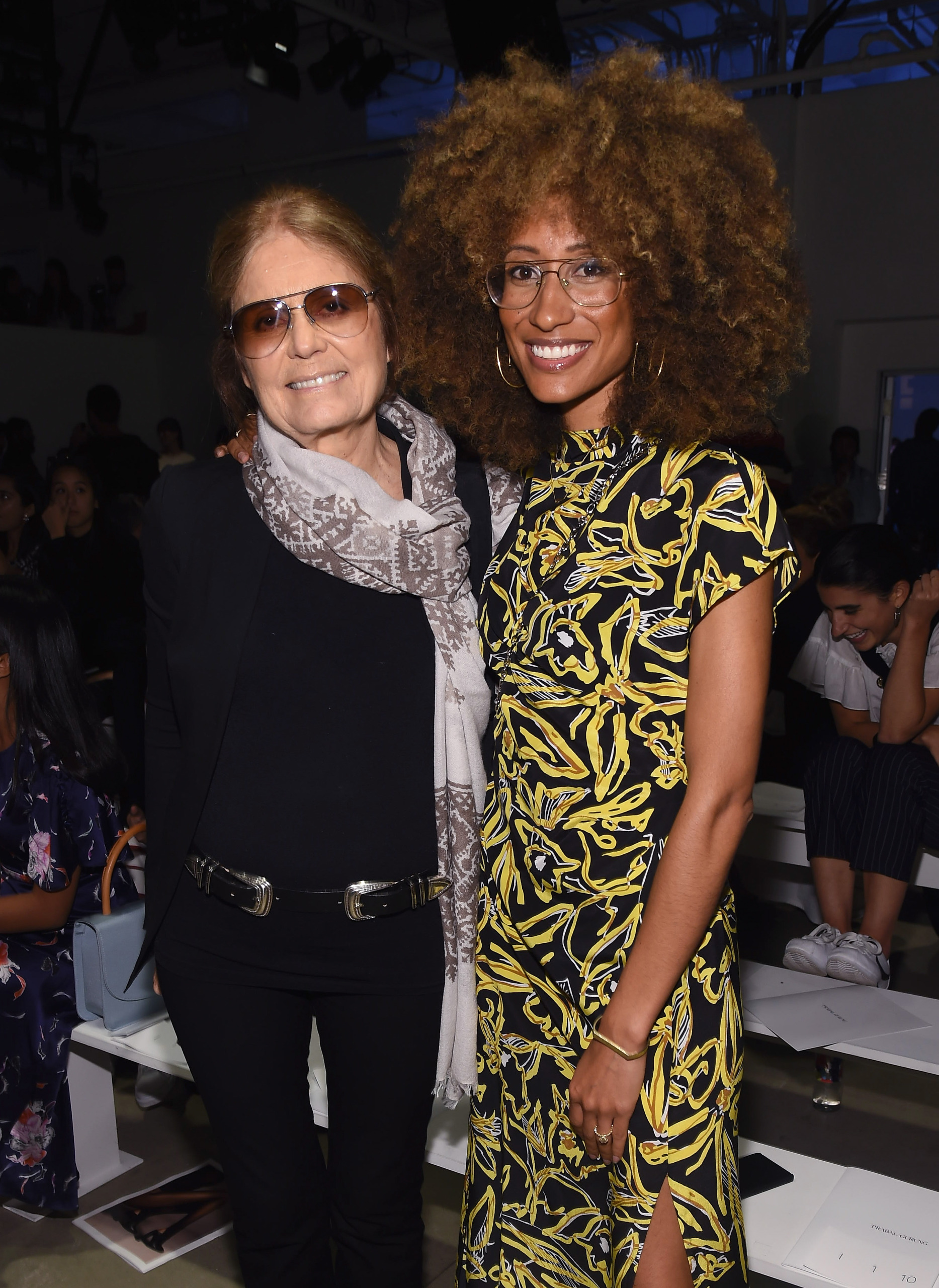 Gloria Steinem and Elaine Welteroth during New York Fashion Week on September 10, 2017 in New York City. (Photo by Gary Gershoff/WireImage)
