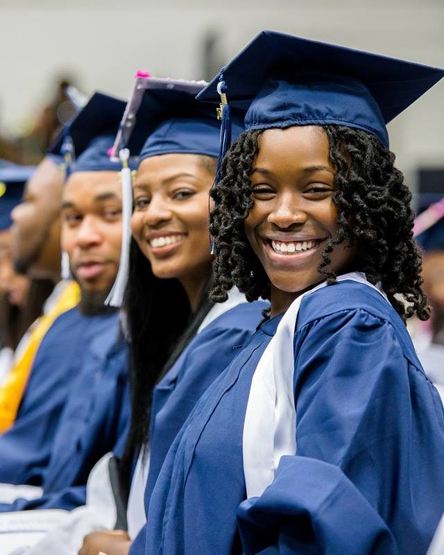 Past SAU graduates at their commencement ceremony. (Photo courtesy of St. Augustine's University)